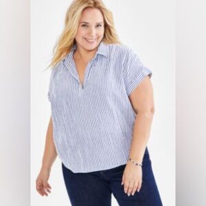 Style & Co.  Plus size Gauze Striped Shirt